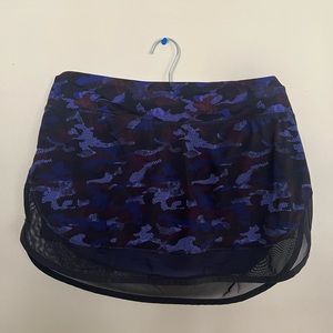 Lululemon Athletic Skort Purple Camoflauge Print